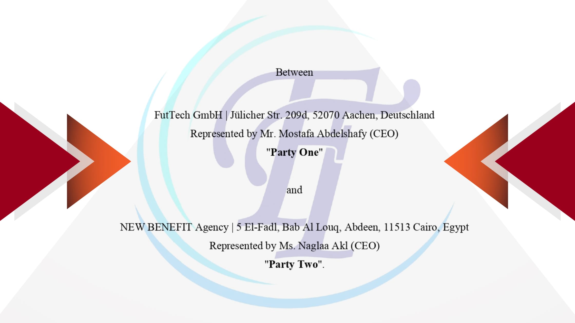 Cooperation between FutTech  BENEFIT  V1-Signed